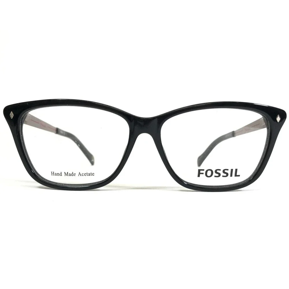 Fossil Eyeglasses Frames FOS6031 263 Black Grey Cat Eye Full Rim 54-14-145